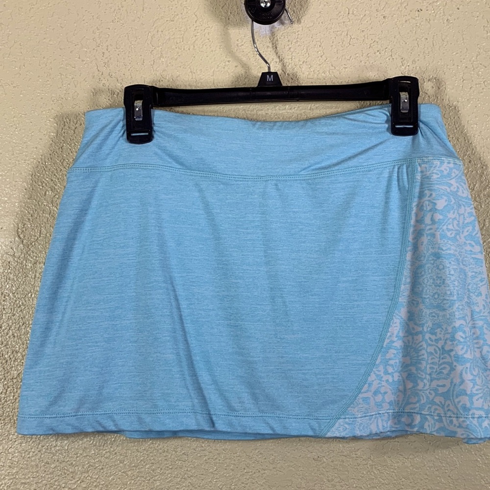 Athleta Skort Skirt w/Shorts Blue White Size M